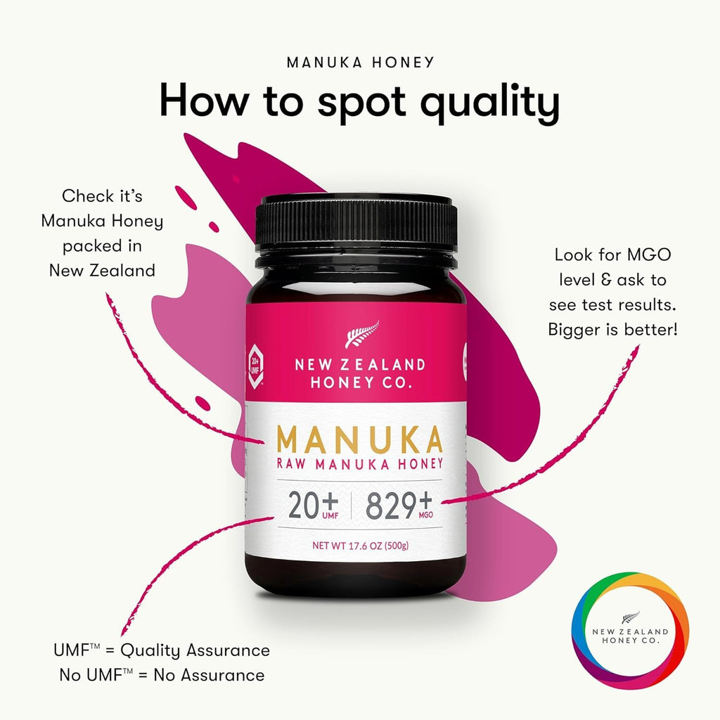 New Zealand Honey Co. – Manuka Honey – UMF 20+ / MGO 829+ – 500 g - Canadian Distribution - Ships Free Within Canada on Orders Above CAD $199-3
