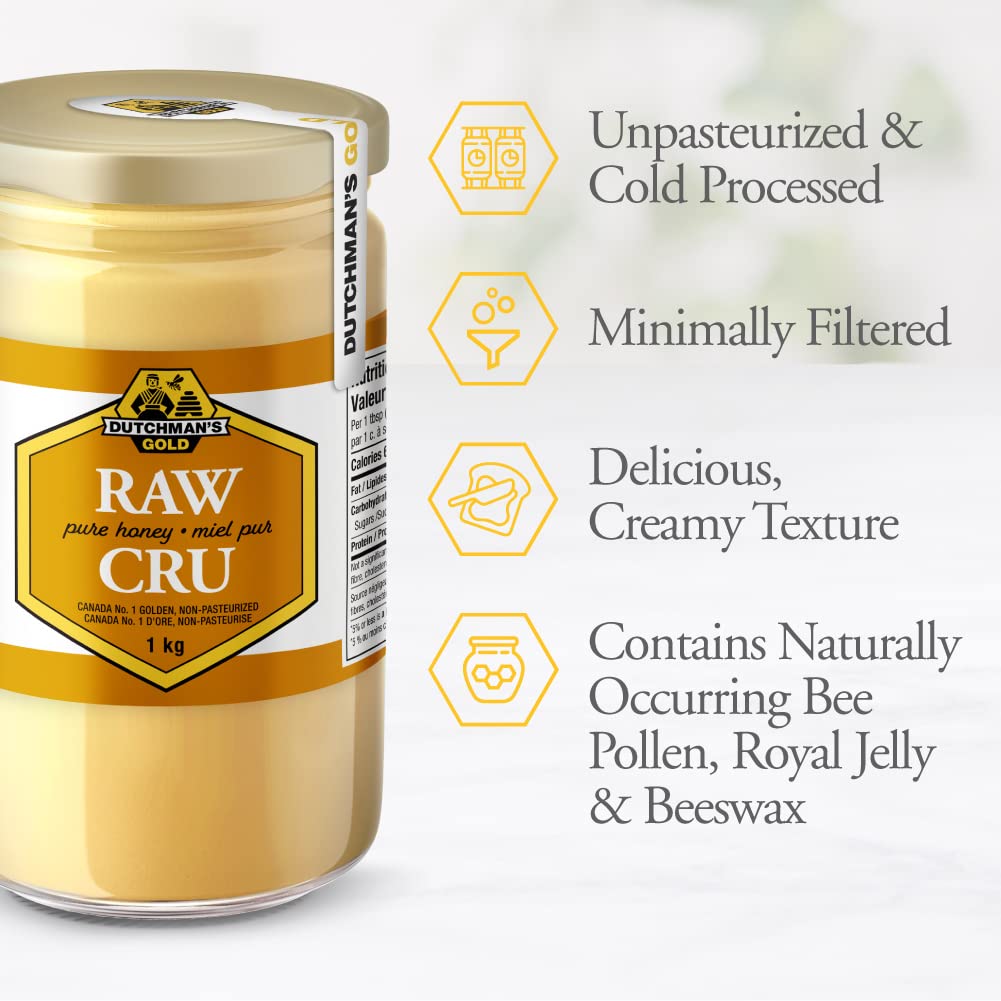 Dutchman’s Gold – Raw Canadian Honey – Unfiltered & Unpasteurized – 3kg - Canadian Distribution - Ships Free Within Canada on Orders Above CAD $199-2