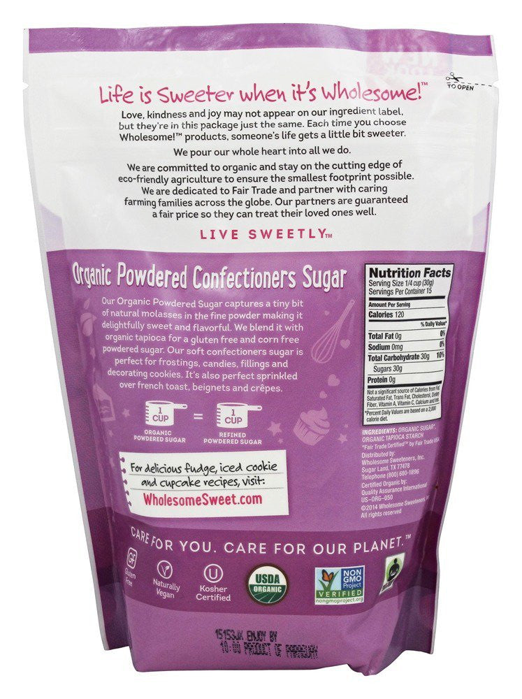Wholesome Sweeteners Powdered Sugar (6x1 LB)