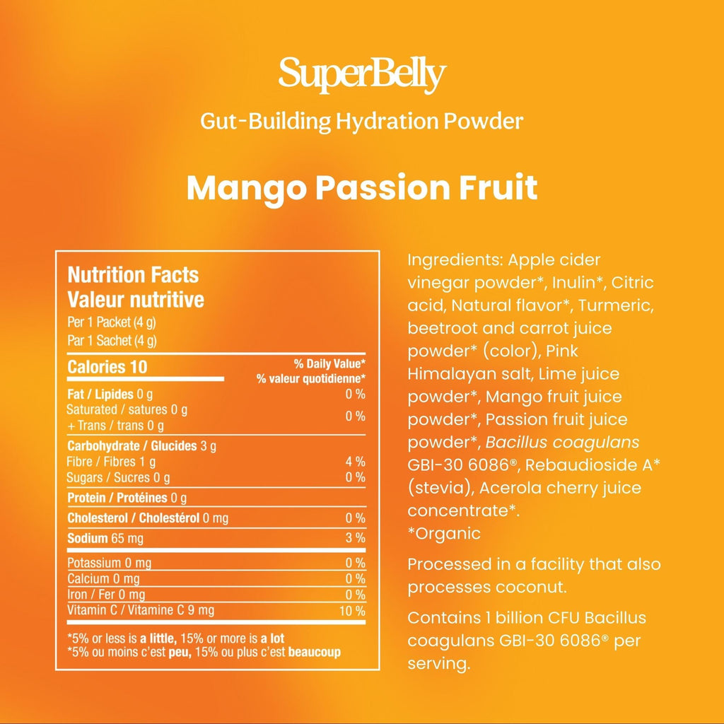 Blume - SuperBelly Sticks - Mango Passion Fruit - ACV - Sugar-Free - 15 Pack - Canadian Distribution - Ships Free Within Canada on Orders Above CAD $199-2