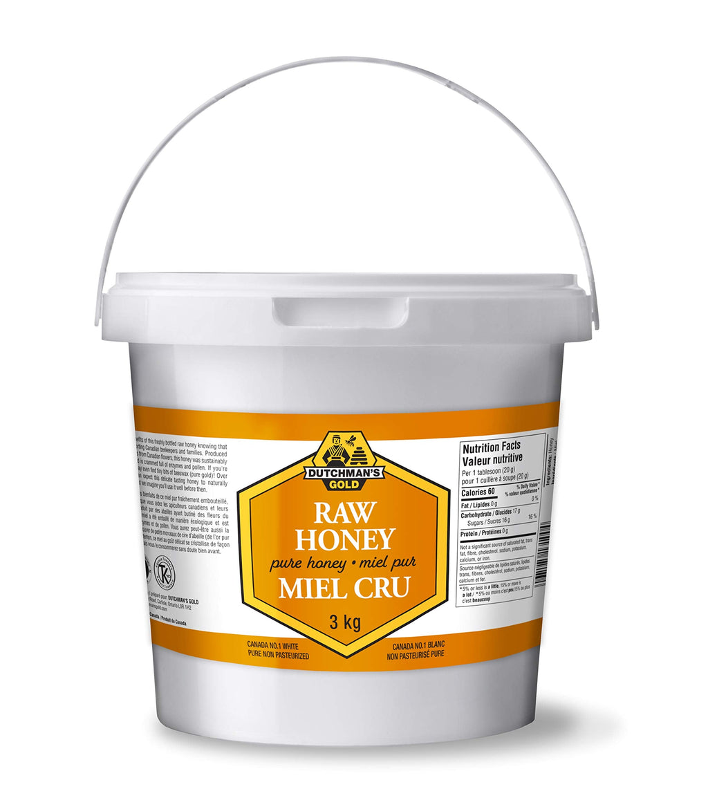 Dutchman’s Gold – Raw Canadian Honey – Unfiltered & Unpasteurized – 3kg - Canadian Distribution - Ships Free Within Canada on Orders Above CAD $199-0